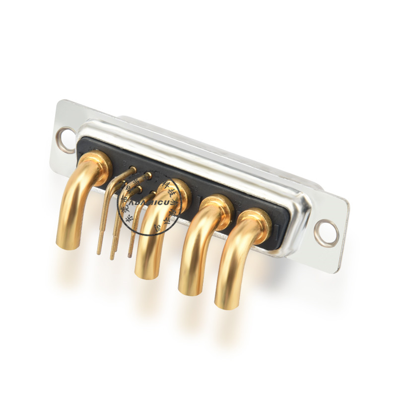 直角ハイパワー男性用9w4 d-subコネクタ（PCB用）