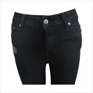 ファッションは膝をスキニージーンズ