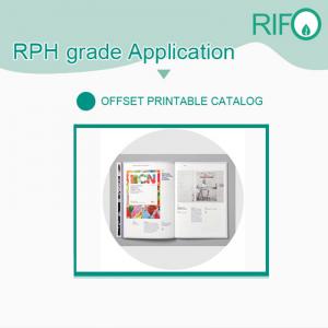 Rph-100ホワイトBOPPオフセット印刷可能マガジンマテリアル用合成紙