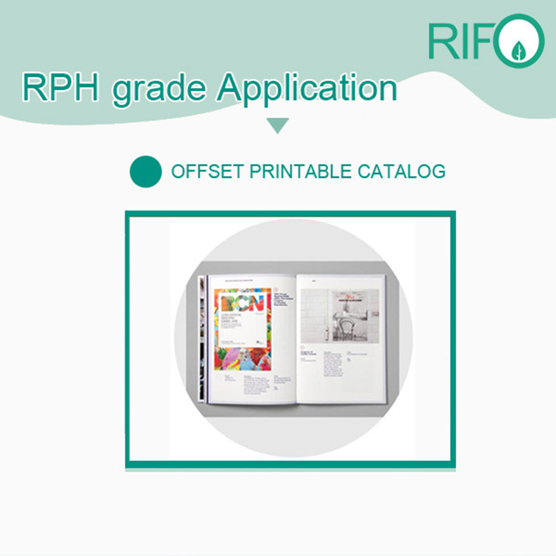Rph-100ホワイトBOPPオフセット印刷可能マガジンマテリアル用合成紙