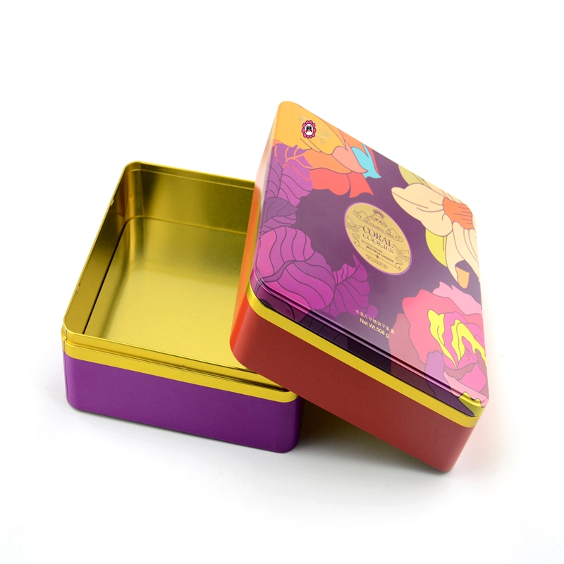 mooncake、クッキー包装のための熱い販売の角形錫箱