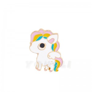 カスタマイズされた金属漫画動物バッジ亜鉛合金マルチカラーベーキングペイントブローチシール溶融鋳造金メッキブローチ