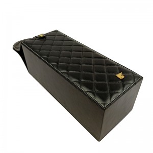 PUフェイクレザージップジュエリーボックス