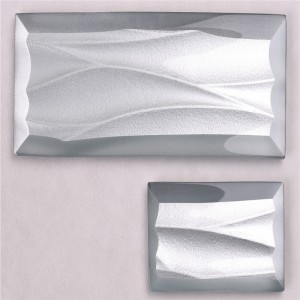 後ろのスプラッシュのためのHMBZ 07グレイ良い価格波状ガラスタイル