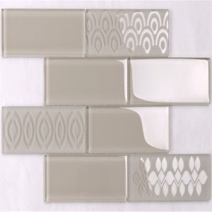 アイスクラックル壊れた唐草波状ガラスのタイル価格