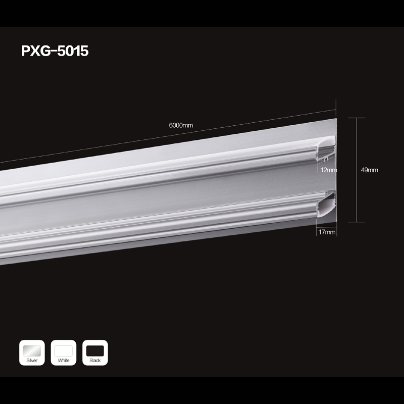 つの側面照明スクエアPC研磨ディフューザーカバーLEDリニア光アルミニウムプロファイル