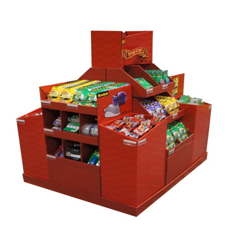 段ボールカスタム玩具組み立てられたスーパーマーケットパレットディスプレイスタンド