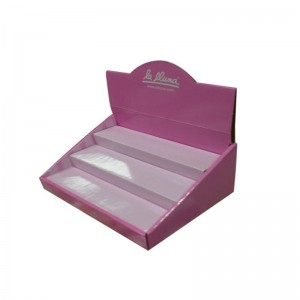 カスタムペーパー化粧品ディスプレイ化粧品のためのPOS POP段ボールのカウンターカウンタースタンド