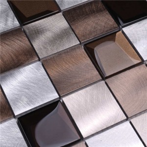 2018Aluミックスベベルガラス12x12モザイク浴室のタイル