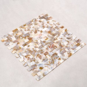 新しい黒モップ貝殻モザイクタイルサイズ10 * 20ミリメートル