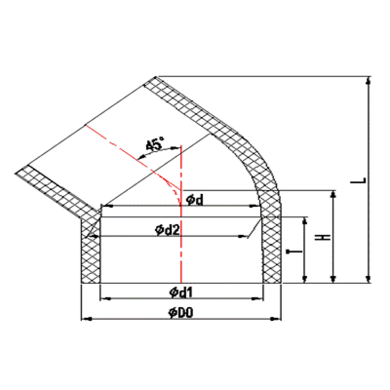 UPVC ELBOW 45°