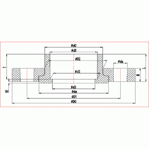 UPVCバーンストーンフランジ