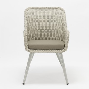 アルミ籐屋外用家具セット6椅子と長方形のテーブル