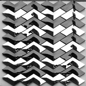 壁の装飾HSW18012のためのフィッシュボーンV字型波状タイル