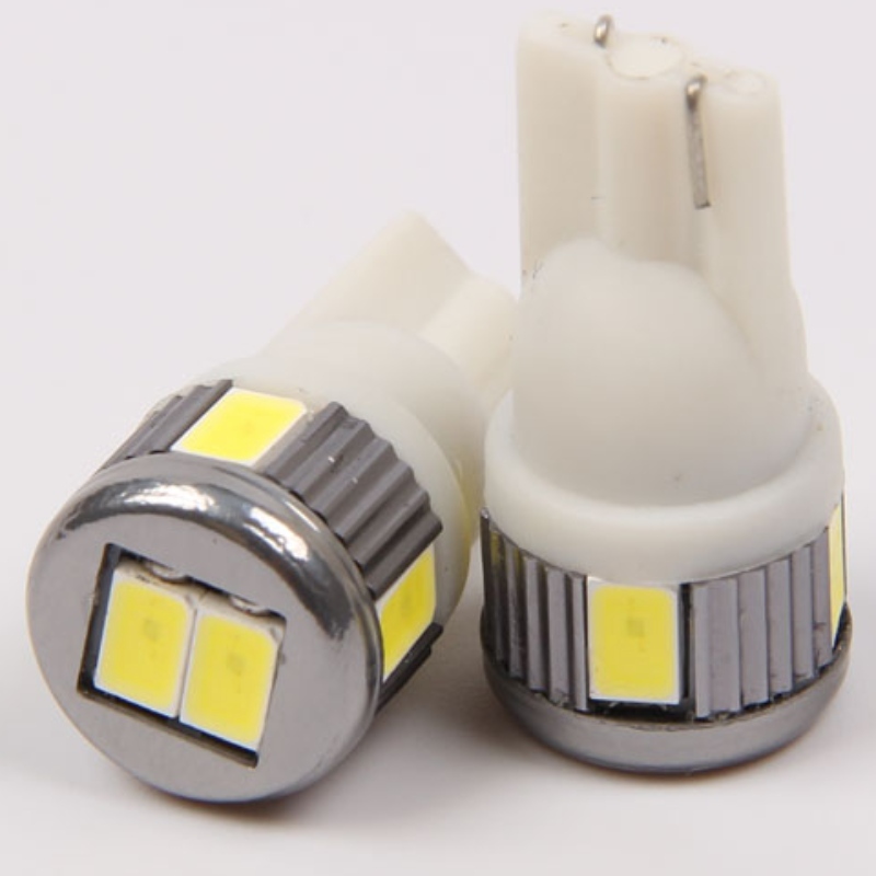 T10ウェッジW5W 168 194 6SMD 10SMD 5730オートリード置換電球