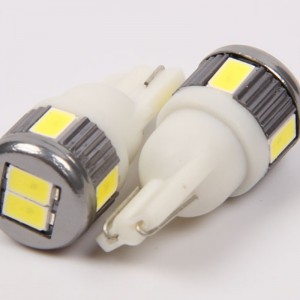 T10ウェッジW5W 168 194 6SMD 10SMD 5730オートリード置換電球