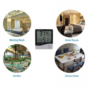 デジタルワイヤレス屋内オートマチック湿度計屋外温度計ワイヤレス温度湿度モニター、レッグスタンド付き