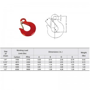 G80塗装済みラッチ付アイスリングフック