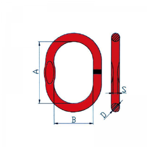 A-343フラット付き溶接マスターリンク