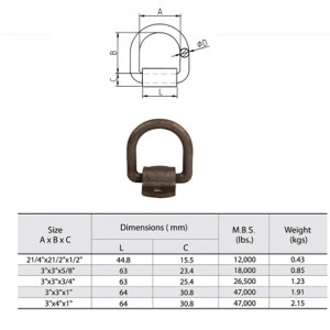 ラップ付き鍛造炭素鋼ラッシングDリング