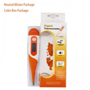 医療用電子体温計経口温度30秒、熱指標付きの簡単で正確な直腸温度計を読む