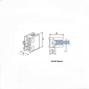 ステンレススクエアタイプガラスクランプ
