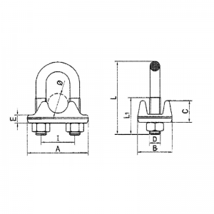 イタリアタイプドロップ鍛造ワイヤーロープクリップ