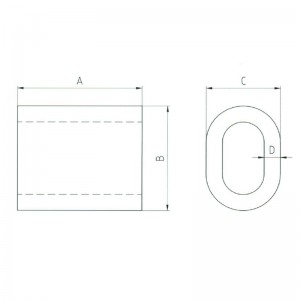 スチールオーバルスウェージングスリーブS-506非テーパスリーブ