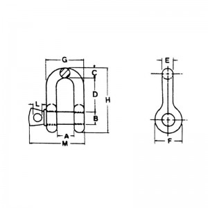 米国型ドロップ鍛造ねじピンチェーンシャックル