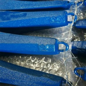 釣りシンカー鋳鉄塗装青