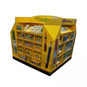 段ボールカスタム玩具組み立てられたスーパーマーケットパレット段ボールスタンド