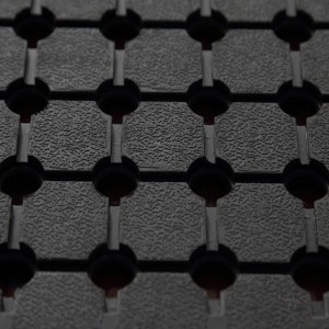 抗菌リブドドバスルームとトイレのゴム製の排水床のマットゴムリングの穴