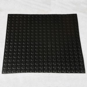 ラウンドドットヘビーデューティーウイングラバータイル安定性の高いゴム製の安定した床マット