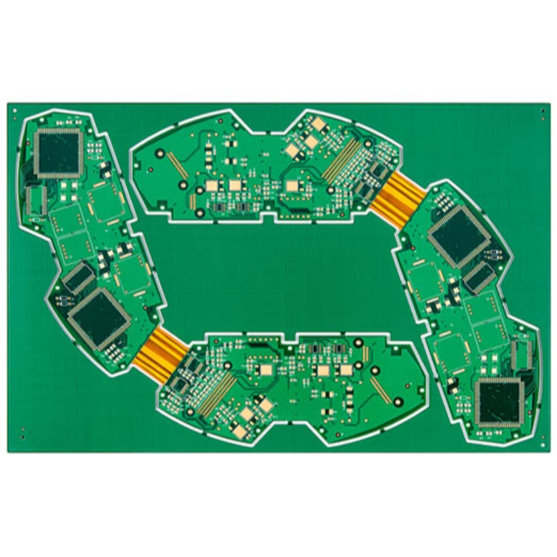 リジッドフレックスPCBプリント回路基板、グリーンはんだマスクインク