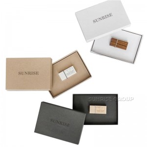 カスタムサイズクラフト紙Uディスク包装ボックス