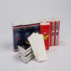 100 %の処女の木のパルプ組織は、ハンカチ顔組織紙（ポケットティッシュ紙）を作りました