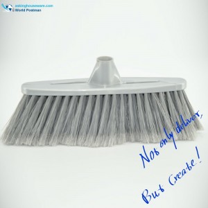 ブラシボードの長くて薄い開口部を持つAkbrandグレーカラープラスチックほうきヘッド