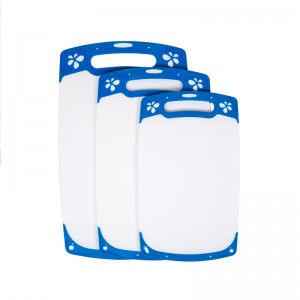 ユニークな滑り止めデザイン複数サイズプラスチックキッチンチョッピングボードセット