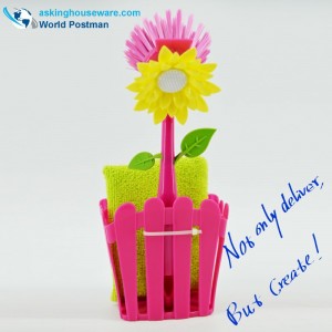 Akbrandの台所用クリーニングブラシと吸盤用バケツ