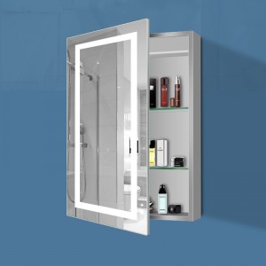 EUとアメリカの高級LED照明付きバックライト付きバスルームミラー医学キャビネット-ENE-AC-101