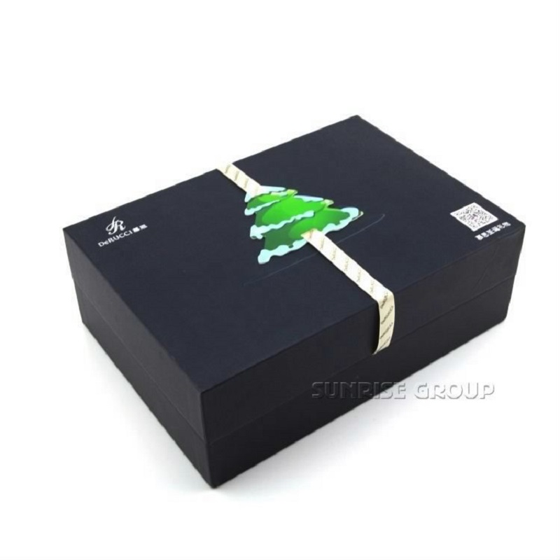 中国工場直接卸売カスタムロゴプリント紙クリスマスギフトボックス