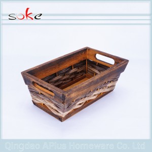 100％PE籐織り収納バスケット