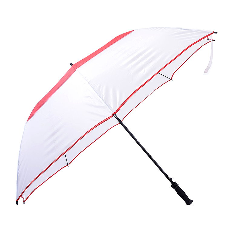 中国のロゴの印刷を用いる傘の二重層の上の製造者30inch 8ribsのゴルフ傘