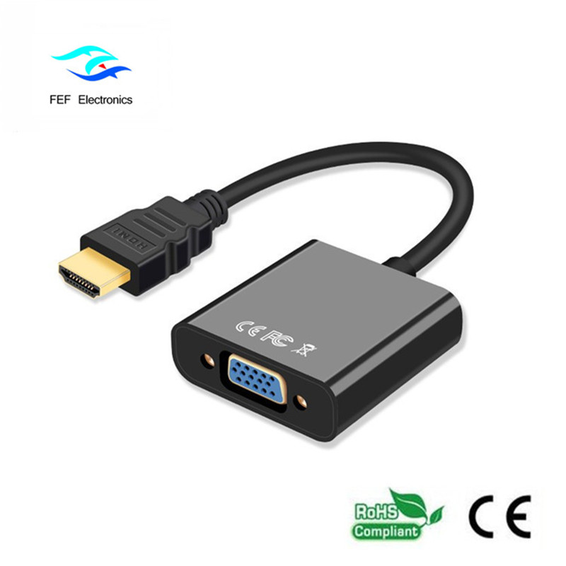 プラグアンドプレイオスVGAメスコンバーターケーブルへの女性1080 p HDMIへのコード：FEF-HIC-001