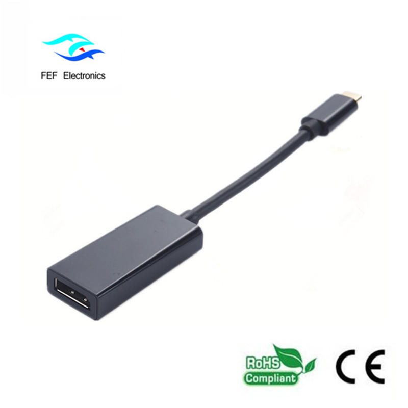 USB TYPE-C  -  Displayportメスコンバーターメタルケースコード：FEF-USBIC-004