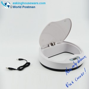 AKbrand自動誘導ダストビン、充電器付き、グレー、15リットル