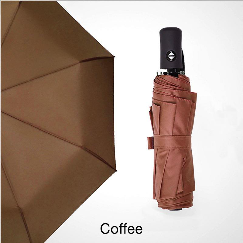 防風の二重層の注文の印刷3つの折り畳み式の自動開いた二重層雨および日傘