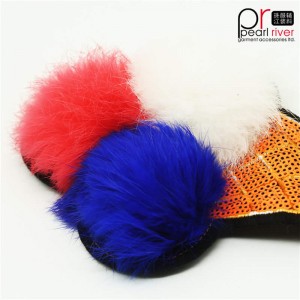 高品質の手縫いリバーシブルポンポンアイスクリームパッチ