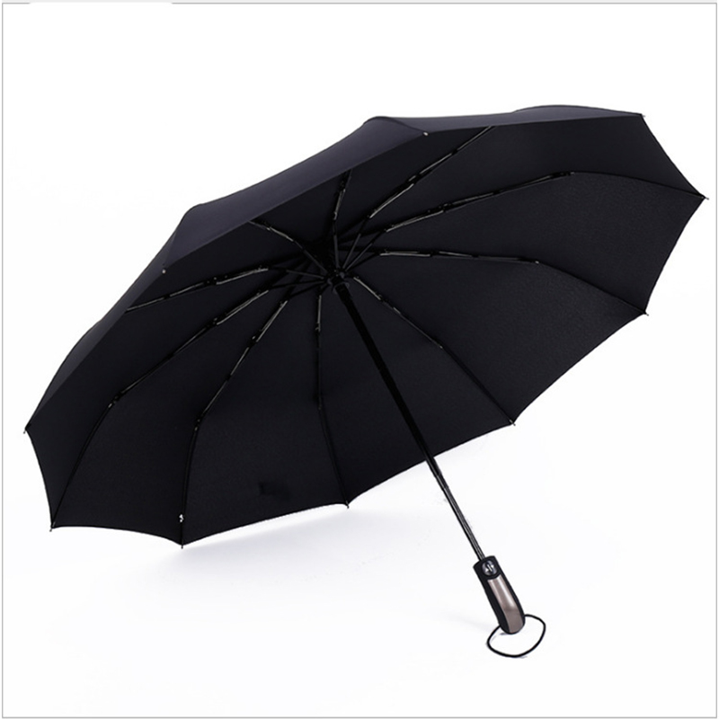 Wholesale傘カスタムロゴ10ribs防風3折りたたみ傘