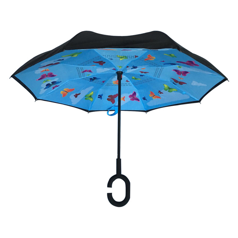 パターン印刷逆ストレート傘付き19インチ子供傘